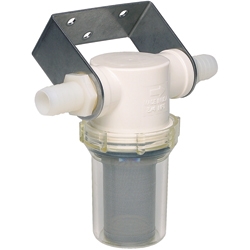 Pentair Shurflo 253-221-01 3/4" RAW WATER STRAINER W/MOUNTING BRACKET & FITTINGS - 50 Mesh Screen, CE     